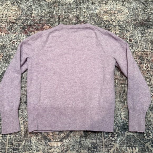 J. Crew 100% Cashmere Crewneck Sweater Lilac Purple Women's Size M - Picture 2 of 7